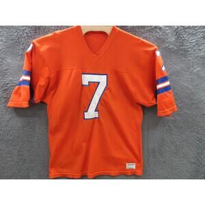 Vintage Sand-Knit Denver Broncos John Elway NFL Football Jersey Size Large